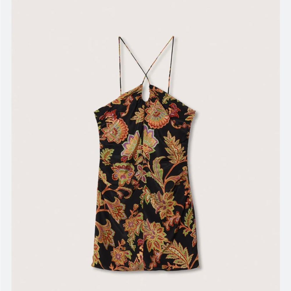 Mango cut out detail dress